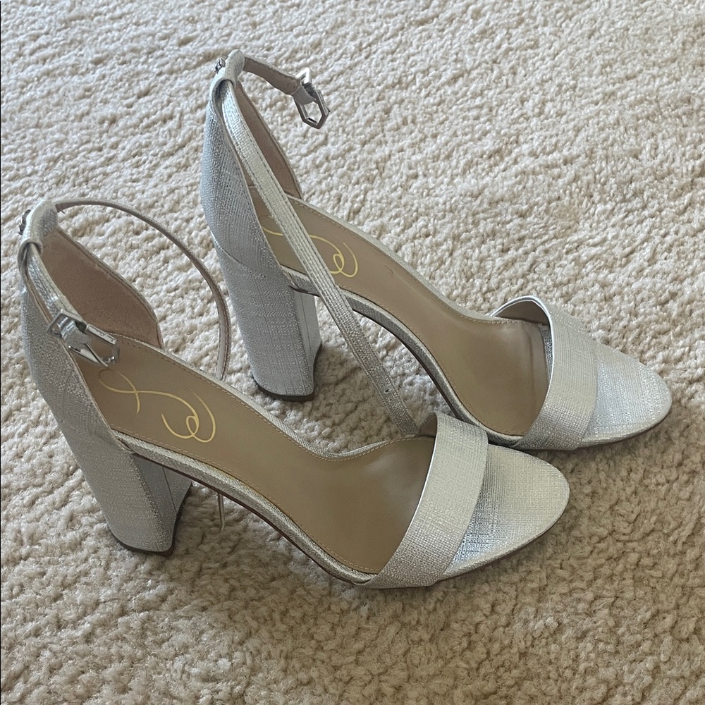 Sam Edelman Silver Block Heels